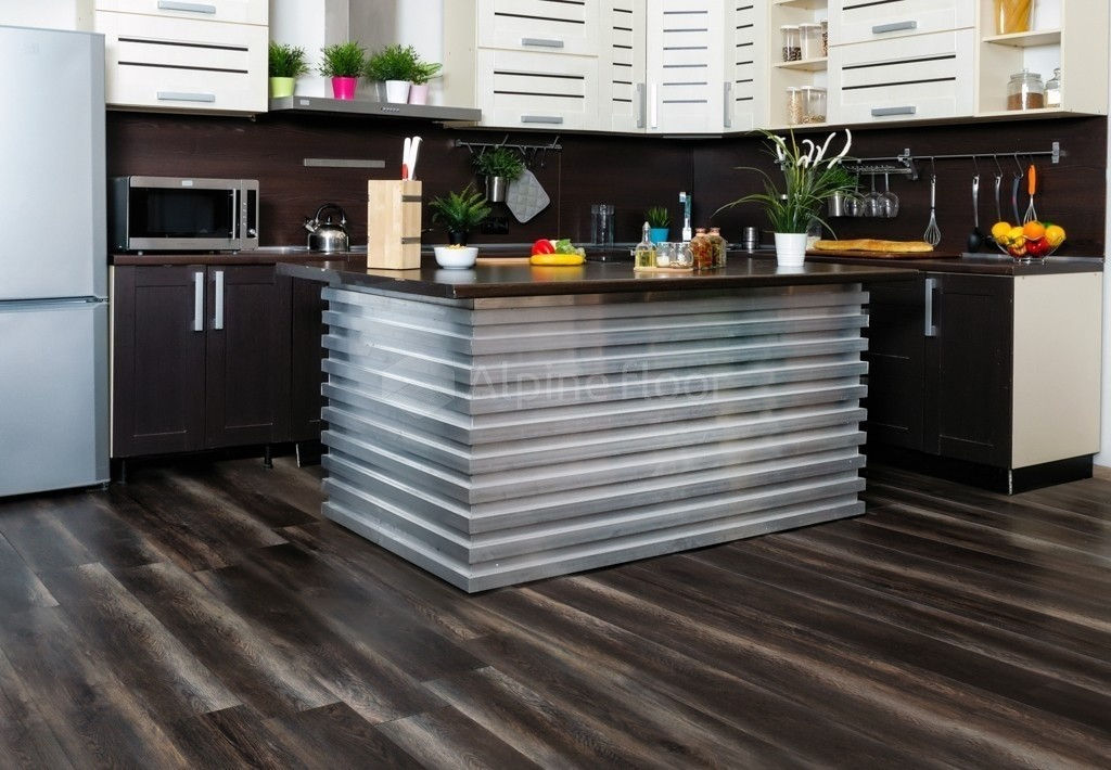 Кварцвиниловая плитка "Alpine Floor" Орех Темный  (1219*184*2мм) — купить в Ангарске