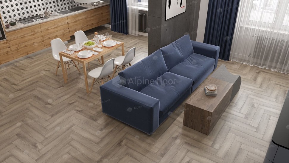 Виниловая плитка "Alpine Floor" Parquet LVT Дуб Исида (590*118*2,5 мм) — купить в Ангарске