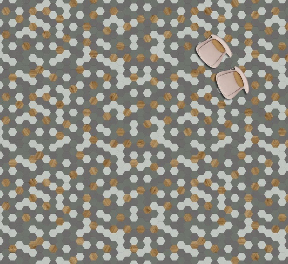 Виниловая плитка "Moduleo" Moods Hexagon 349 (226,32*196*2,5 мм) — купить в Ангарске