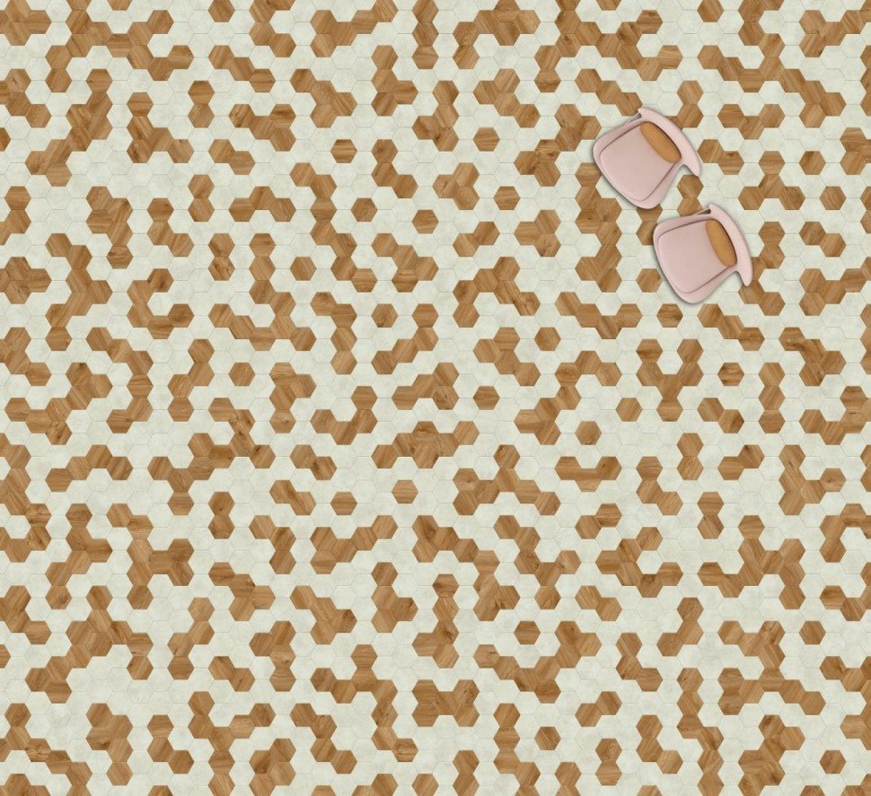 Виниловая плитка "Moduleo" Moods Hexagon 322 (226,32*196*2,5 мм) — купить в Ангарске