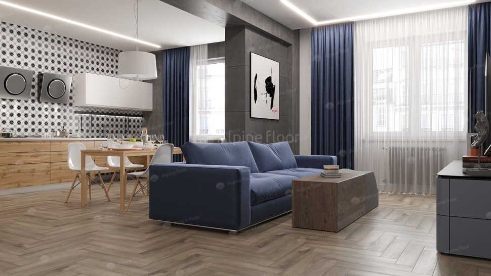 Виниловая плитка "Alpine Floor" Parquet LVT Дуб Исида (590*118*2,5 мм) — купить в Ангарске