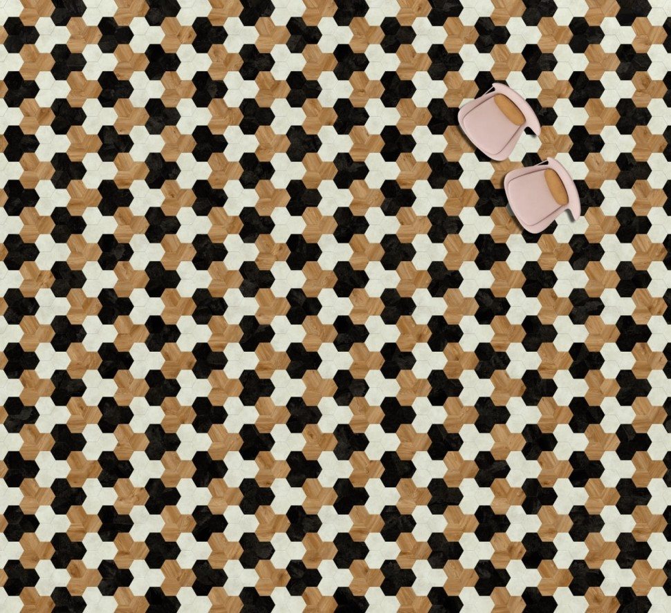 Виниловая плитка "Moduleo" Moods Hexagon 354 (226,32*196*2,5 мм) — купить в Ангарске