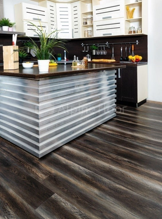 Кварцвиниловая плитка "Alpine Floor" Орех Темный  (1219*184*2мм) — купить в Ангарске