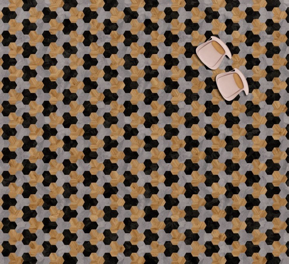 Виниловая плитка "Moduleo" Moods Hexagon 353 (226,32*196*2,5 мм) — купить в Ангарске