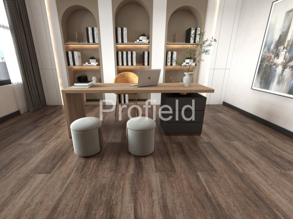 HSPC ламинат "Profield" Дуб темный (1200*228*5,5 мм) — купить в Ангарске