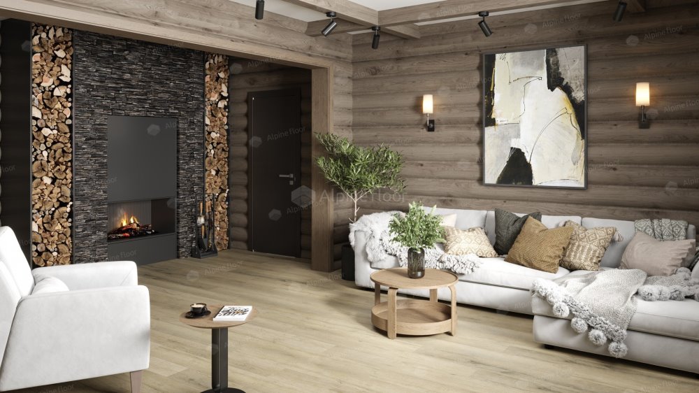 SPC Ламинат "Alpine Floor" Дуб сливочный (1220*183*8 мм) — купить в Ангарске