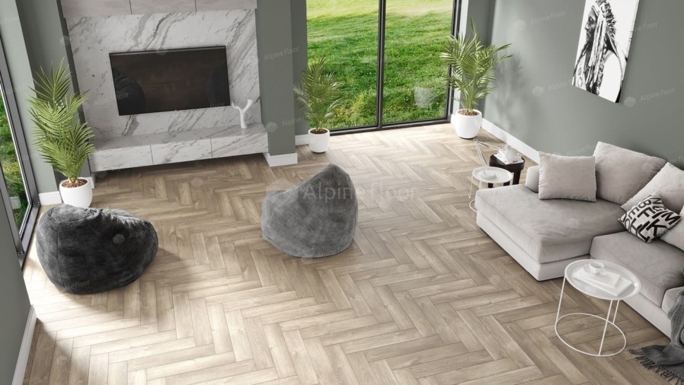 Виниловая плитка "Alpine Floor" Parquet LVT Дуб Натуральный Отбеленный (590*118*2,5 мм) — купить в Ангарске