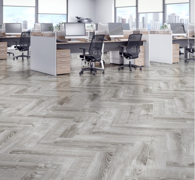 Виниловый ламинат SPC "Cronafloor" Herringbone Дуб Страсбург (640*128*4,5 мм) — купить в Ангарске