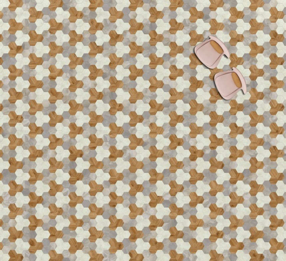 Виниловая плитка "Moduleo" Moods Hexagon 351 (226,32*196*2,5 мм) — купить в Ангарске