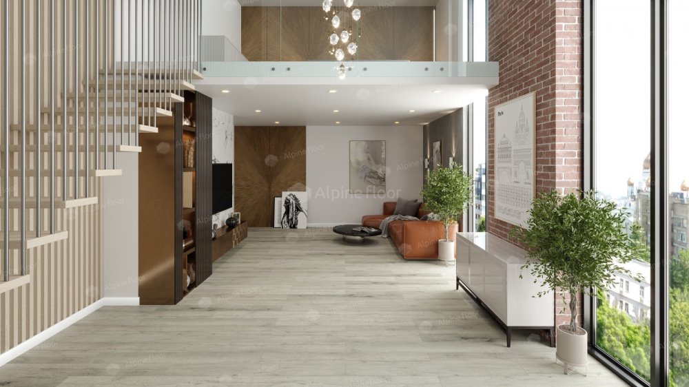 SPC Ламинат "Alpine Floor" Дуб серебряный (1220*183*8 мм) — купить в Ангарске