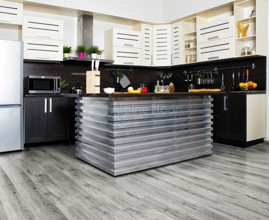 Замковая ПВХ плитка "Alpine Floor" Ясень Серый  (1220*183*4мм) — купить в Ангарске