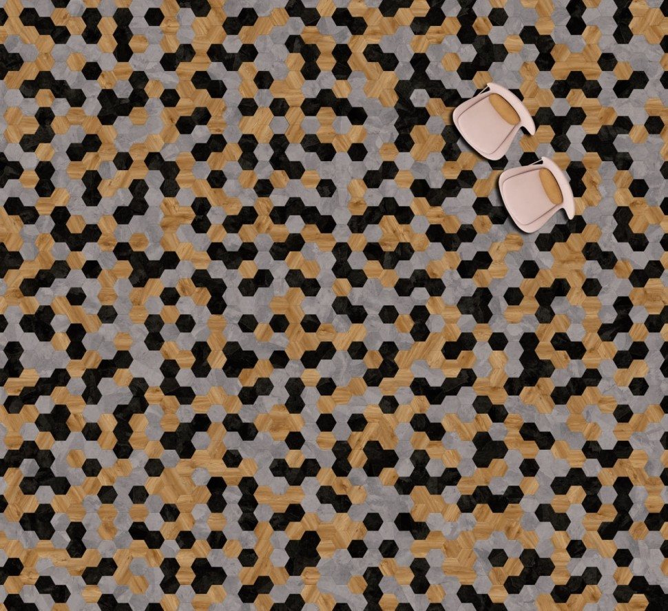 Виниловая плитка "Moduleo" Moods Hexagon 343 (226,32*196*2,5 мм) — купить в Ангарске