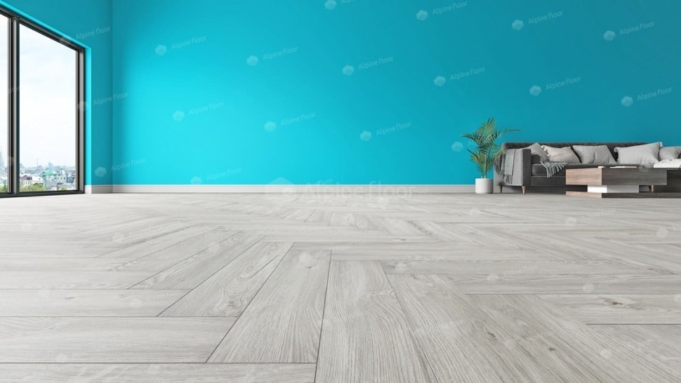 Виниловая плитка "Alpine Floor" Parquet LVT Снежный (590*118*2,5 мм) — купить в Ангарске