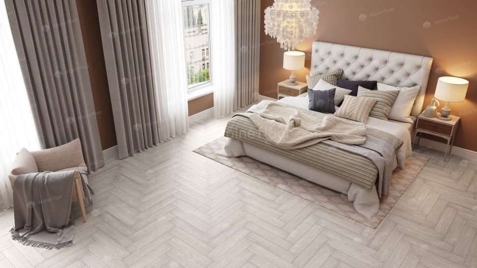 Виниловая плитка "Alpine Floor" Parquet LVT Голубой Лес (590*118*2,5 мм) — купить в Ангарске