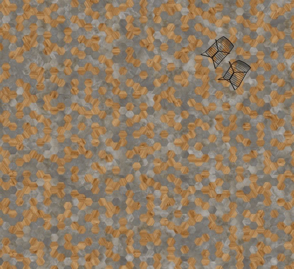 Виниловая плитка "Moduleo" Moods Hexagon 323 (226,32*196*2,5 мм) — купить в Ангарске