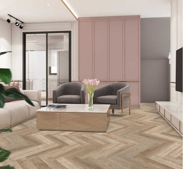 Виниловый ламинат SPC "Cronafloor" Herringbone Дуб Лилль (640*128*4,5 мм) — купить в Ангарске