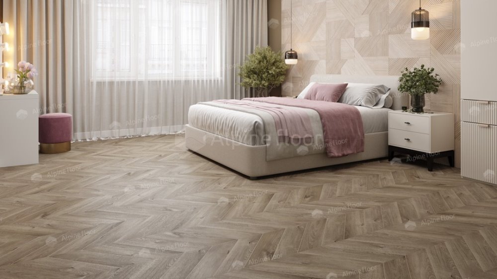 LVT плитка "Alpine Floor" Дуб Натуральный Отбеленный (555*127*2,5 мм) — купить в Ангарске