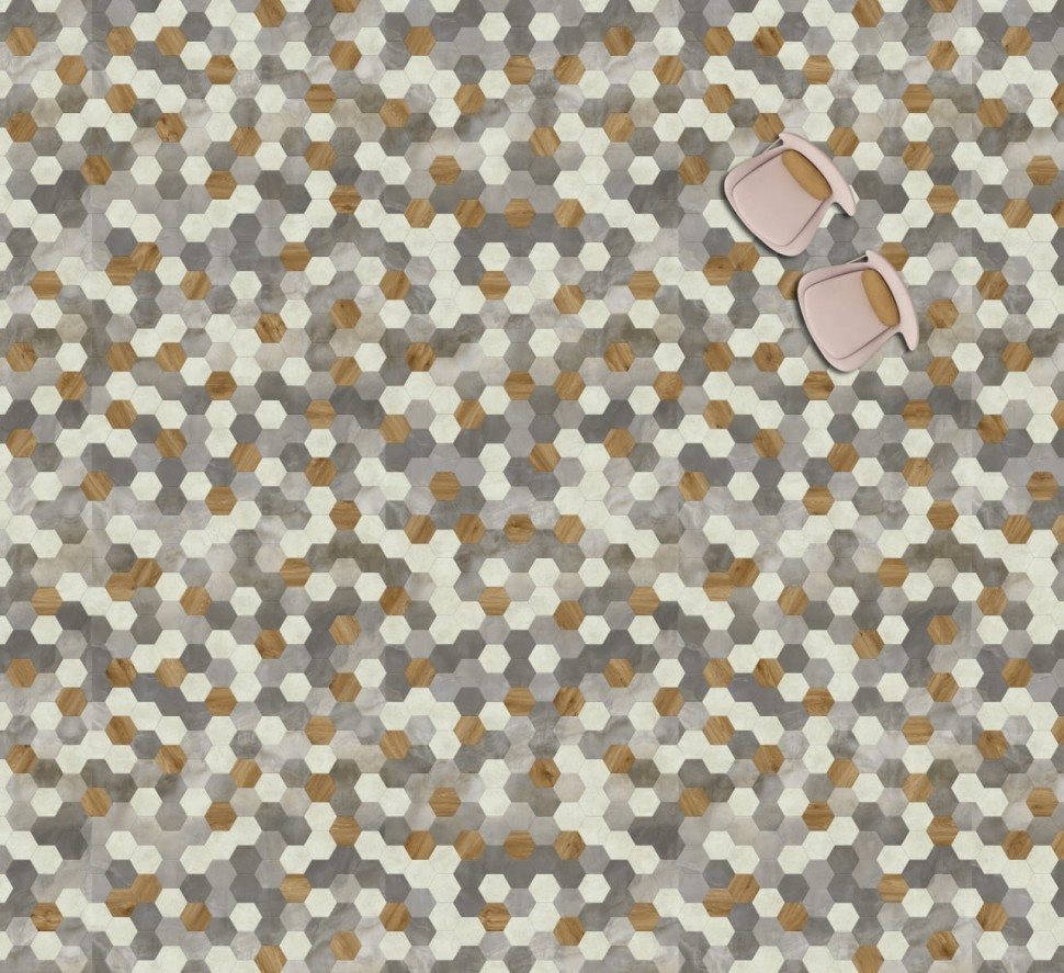 Виниловая плитка "Moduleo" Moods Hexagon 348 (226,32*196*2,5 мм) — купить в Ангарске