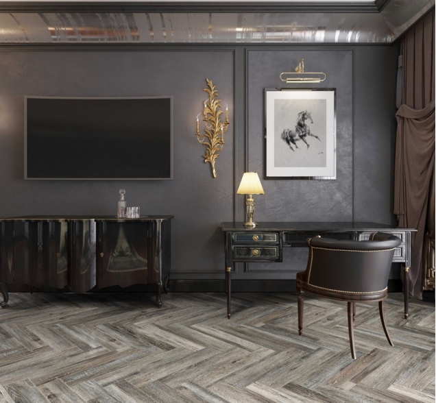 Виниловый ламинат SPC "Cronafloor" Herringbone Дуб Реймс (640*128*4,5 мм) — купить в Ангарске