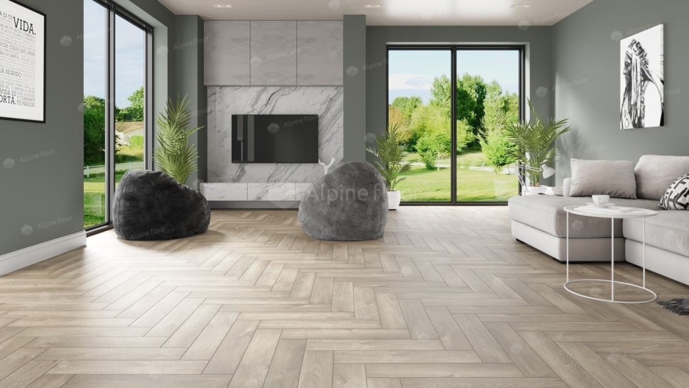 Виниловая плитка "Alpine Floor" Parquet LVT Дуб Натуральный Отбеленный (590*118*2,5 мм) — купить в Ангарске