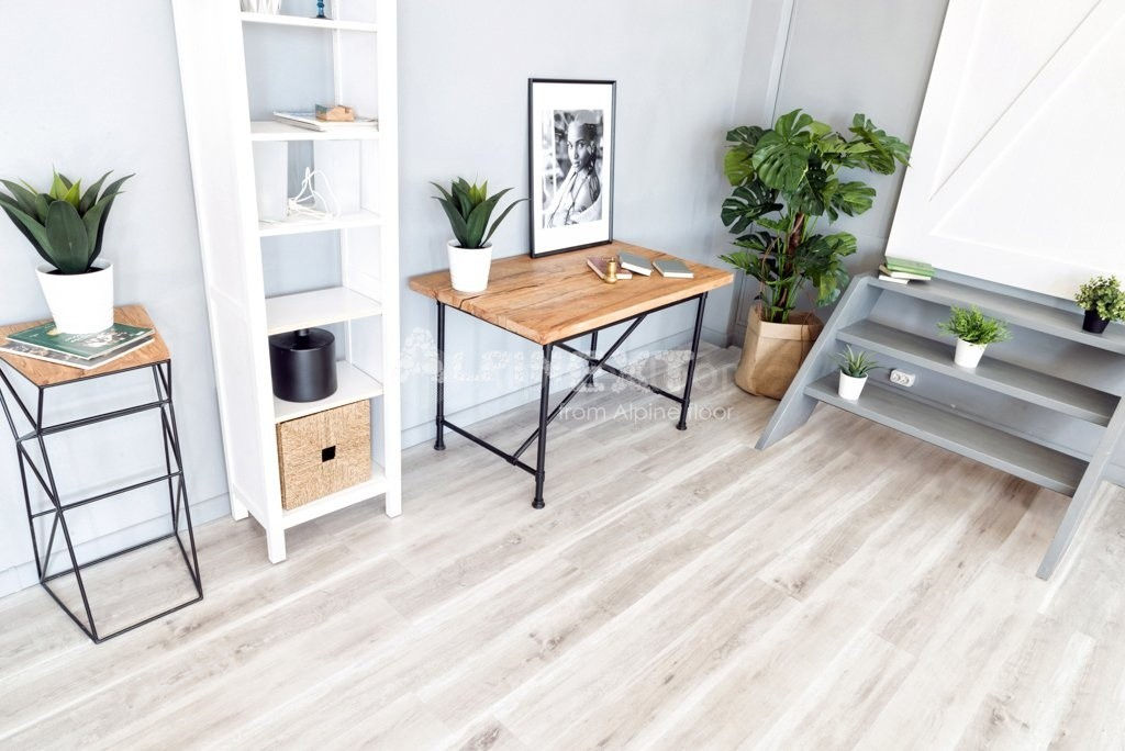 Замковая ПВХ плитка "Alpine Floor" Дуб выбеленный  (1220*183*4мм) — купить в Ангарске